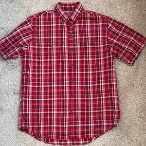 G.H. Bass & Co. Men's Red Plaid Button Down Shirt